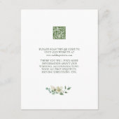 Carte D'accompagnement Megan Simple Verdure Salle De Réception De Mariage (Dos)