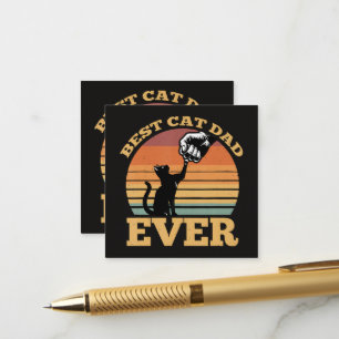 Carte D'accompagnement Meilleur Papa Chat de Tous les Temps Fête des Père