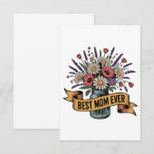 Carte D'accompagnement Meilleure Maman Qui Soit (Devant / Derrière)