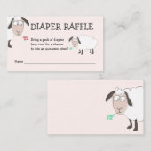 Carte D'accompagnement Mélange Mouton, Baby shower, Brochure Rose (Devant / Derrière)