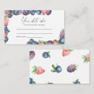 Carte D'accompagnement Mélanger les baies - idées de la nuit de date \ po