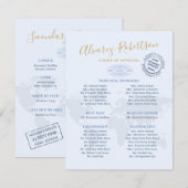 Carte D'accompagnement Membres de l'entourage des parrains de mariage Thè (Devant / Derrière)