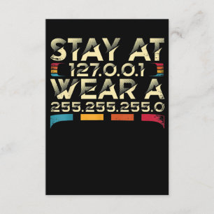 Carte D'accompagnement Mème Ingénieur De Codage Drôle Séjour À 127.0.0.1