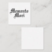 Carte D'accompagnement Memento Mori - Phrase latine (Devant / Derrière)