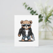 Carte D'accompagnement Mèmes de nounours mignons (Debout devant)