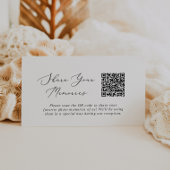 Carte D'accompagnement Mémoires photo noir délicates Mariage de code QR