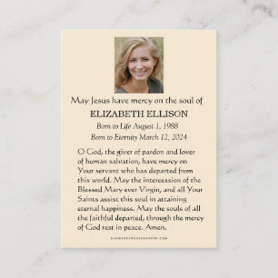 Carte D'accompagnement Mémorial funéraire de la Madone Marie catholique b