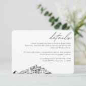 Carte D'accompagnement Memphis Mariage Hotel Détails du bloc de chambre (Debout devant)