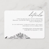 Carte D'accompagnement Memphis Mariage Hotel Détails du bloc de chambre (Devant)