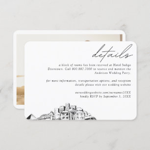 Carte D'accompagnement Memphis Mariage Hotel Détails du bloc de chambre