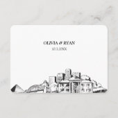 Carte D'accompagnement Memphis Mariage traditionnel RSVP Options de repas (Dos)