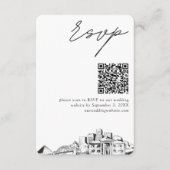 Carte D'accompagnement Memphis Wedding RSVP QR Code Petit (Devant)