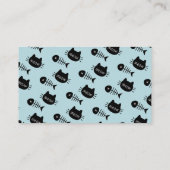 Carte D'accompagnement Meow Chat Bleu Baby shower Déchets Billet Raffle (Dos)