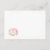Carte D'accompagnement Merci Baby shower rose  en or rose (Dos)