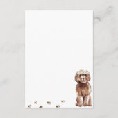 Carte D'accompagnement Merci Brown chiot Cavapoo Mariage chien (Dos)
