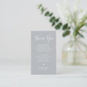 Carte D'accompagnement Merci chaleureux mariage, Pastel Chill Grey (Debout devant)