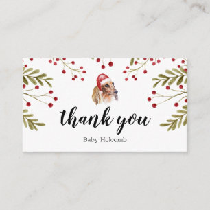 Carte D'accompagnement Merci Dachshund Aquarelle Festive C