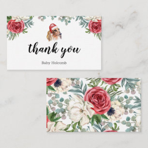 Carte D'accompagnement Merci Dachshund Watercolor Festive