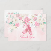 Carte D'accompagnement Merci de chaussures Ballerina (Devant / Derrière)