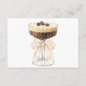 Carte D'accompagnement Merci de Fête des mariées Bow Espresso Martini (Dos)
