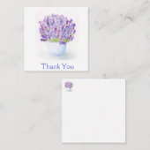 Carte D'accompagnement Merci de lavande à lave-linge peint à la main (Devant / Derrière)