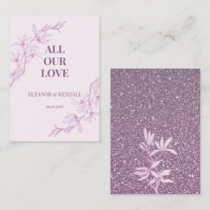 Carte D'accompagnement Merci de Mariage de fleurs intemporel