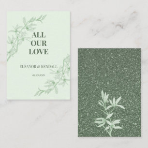 Carte D'accompagnement Merci de Mariage de fleurs intemporel