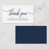 Carte D'accompagnement Merci de Mariage de script simple (Devant / Derrière)