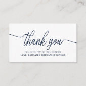 Carte D'accompagnement Merci de Mariage de script simple (Devant)