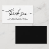 Carte D'accompagnement Merci de Mariage de script simple (Devant / Derrière)