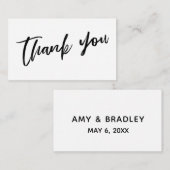 Carte D'accompagnement Merci de Mariage d'écriture Décontractée moderne (Devant / Derrière)