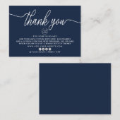 Carte D'accompagnement Merci d'entreprise à script simple (Devant / Derrière)