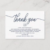 Carte D'accompagnement Merci d'entreprise à script simple (Devant)