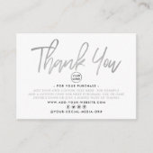 Carte D'accompagnement Merci d'entreprise moderne Silver Foil (Devant)