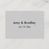 Carte D'accompagnement Merci Élégante Typographie Gris Mariage Faveur (Dos)
