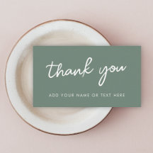 Merci Enclosure Card | Vert Sauge Moderne