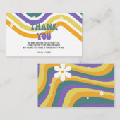 Carte D'accompagnement Merci Fille Disques Retro 70s 80s Baby Shower (Devant / Derrière)