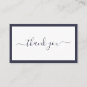 Carte D'accompagnement Merci frontière audacieuse et icônes bleues élégan (Devant)