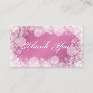 Carte D'accompagnement Merci Insérer Baby shower Nuit Étincelle rose