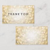 Carte D'accompagnement Merci Insérer Parties scintillant or Lumières (Devant / Derrière)