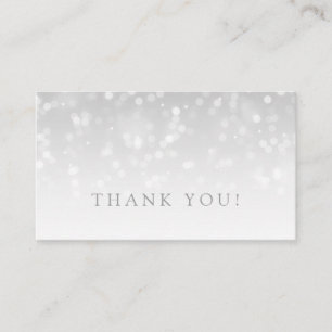 Carte D'accompagnement Merci Insertion Argent Bokeh Éclairage