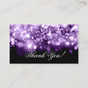 Carte D'accompagnement Merci Insertion Éclairage Violet