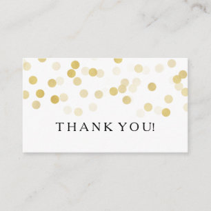 Carte D'accompagnement Merci Insertion Faux Gold Foil Parties scintillant