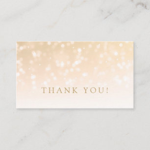 Carte D'accompagnement Merci Insertion Gold Bokeh Éclairage