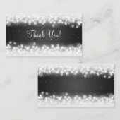 Carte D'accompagnement Merci Insertion Magique Étincelle Noire (Devant / Derrière)