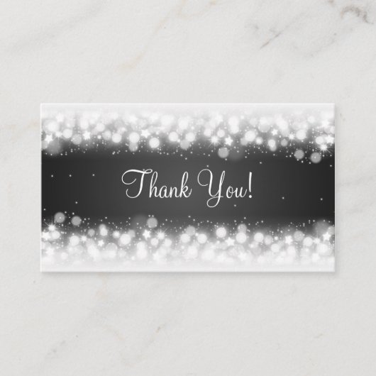Carte D'accompagnement Merci Insertion Magique Étincelle Noire (Devant)
