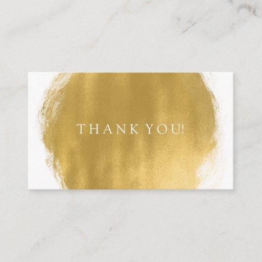 Carte D'accompagnement Merci Insertion or Peinture Look (Devant)