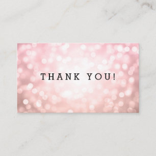 Carte D'accompagnement Merci Insertion Rose Feux de Parties scintillant r