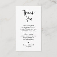 Merci mariage, boîtier de script simple moderne