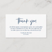 Carte D'accompagnement Merci mariage, boîtier de script simple moderne (Devant)